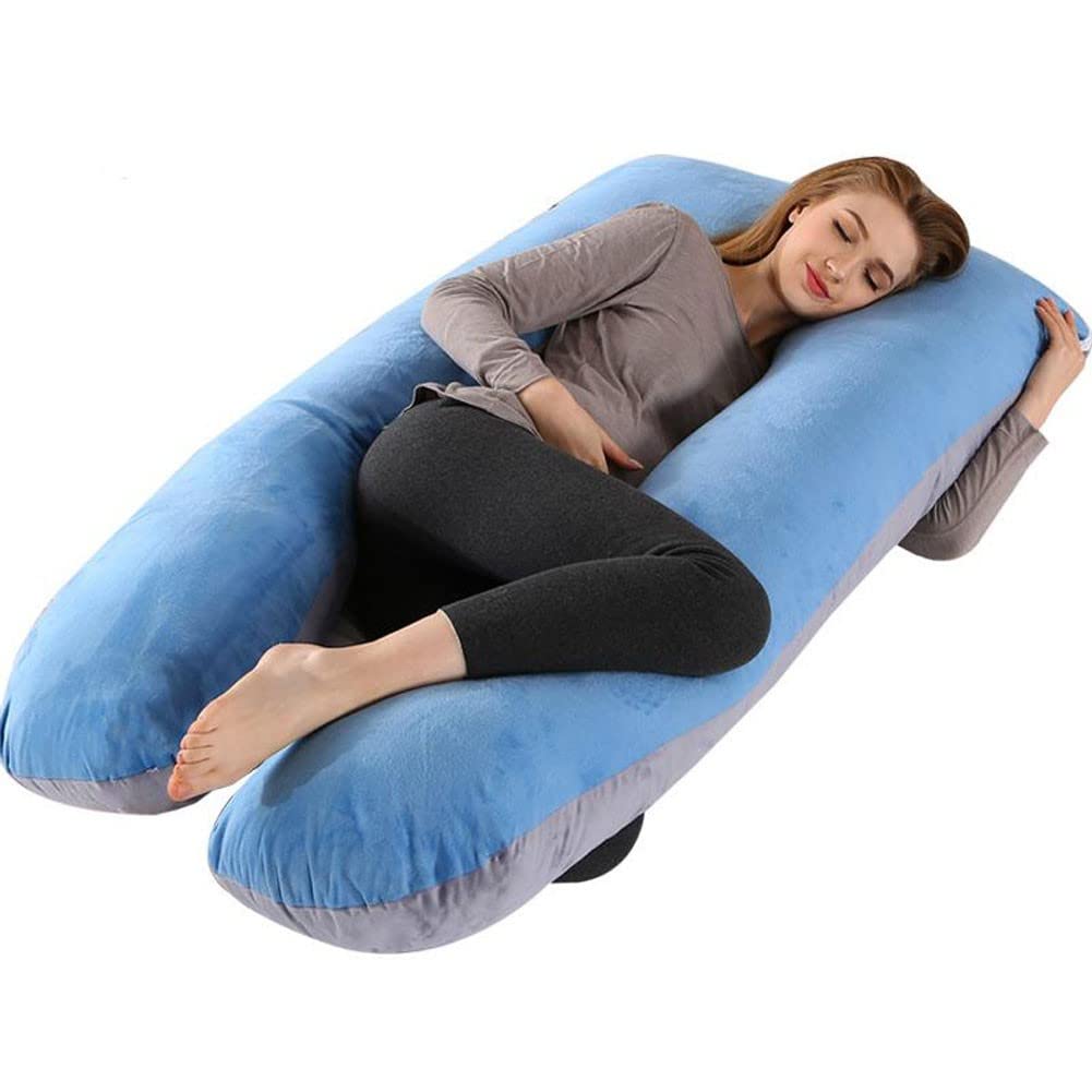 140CM U-Shaped Pregnancy Pillow for Sleeping - Full Body Maternity Support Pillow with Contoured Design | Perfect for Side Sleepers & Back Pain Relief During Pregnancy