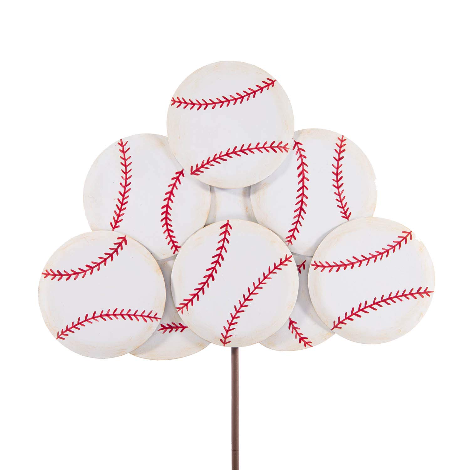 The Round Top Collection - Vintage Baseball Pile Metal Sculpture - Home Office Decor, Sports Fan Gift, Man Cave Accessory