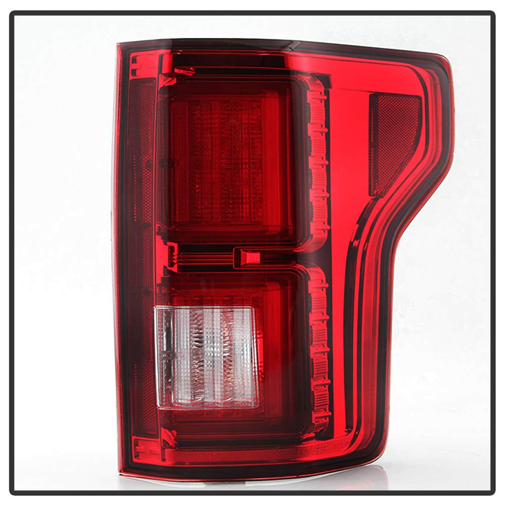 ACANII LED Tail Lights for 2018-2020 Ford F150 Pickup Truck - Red Clear Brake Lamps Set (Driver & Passenger Side) - Enhanced Visibility & Style for Night Driving & Off-Road Adventures