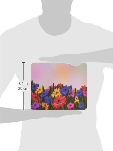 Colorful Daisy Gerberas Gaming Mouse Pad - Field Design Lightning Series (MPSQ-RK-1034) for PC, Laptop, Office & Esports