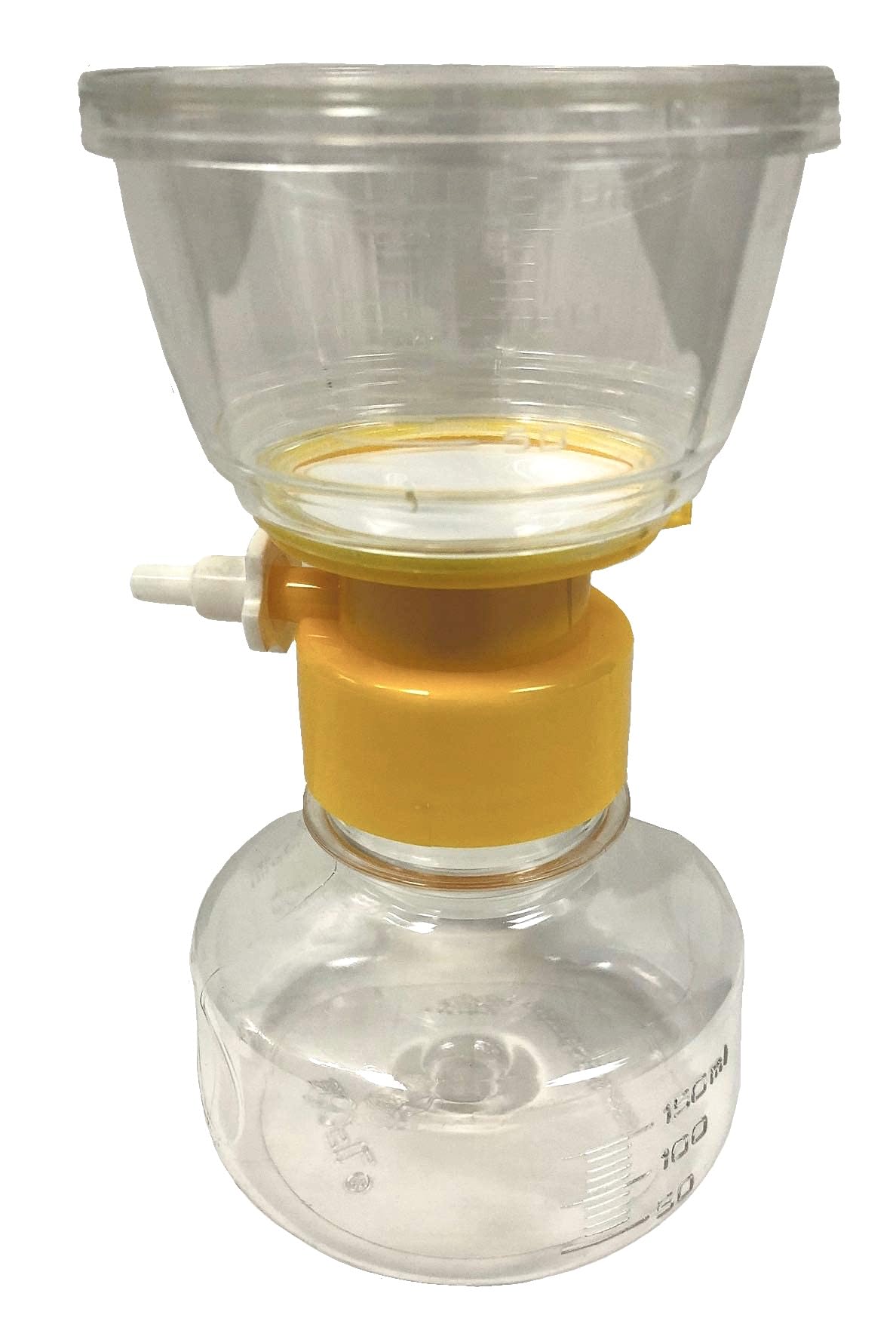 150mL Sterile Vacuum Filtration System with 0.22µm PES Membrane - Graduated Scale for Lab Use (6-Pack) | Ideal for Cell Culture Media Filtration, Buffer Sterilization & Sample Preparation