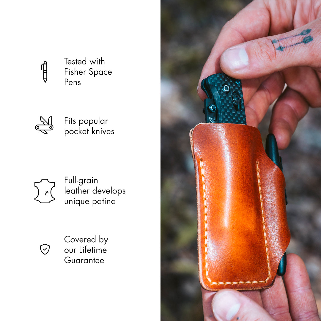 Premium Leather EDC Pocket Organizer - Slim Wallet & Multi-Tool Holder for Everyday Carry (EDC) | Perfect for Men's Wallets, Credit Cards, Keys & Small Essentials | Ideal for Outdoor, Travel & Daily Use