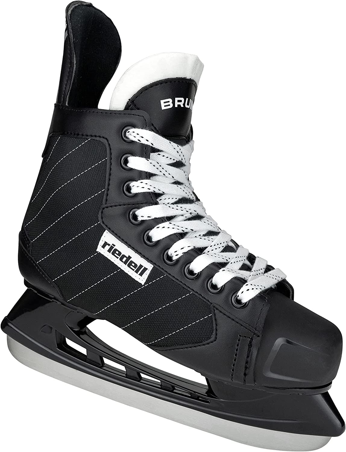Riedell Bruin Recreational Hockey Ice Skates for Men & Women - Comfortable Figure Skating Boots with Stainless Steel Blades - Perfect for Ice Rinks, Outdoor Ponds & Casual Skating