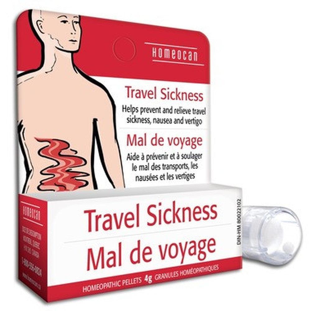Homeocan Travel Sickness Relief Pellets 4g - Natural Motion Sickness Remedy for Car, Plane & Boat Travel - Homeopathic Remedy for Nausea & Dizziness