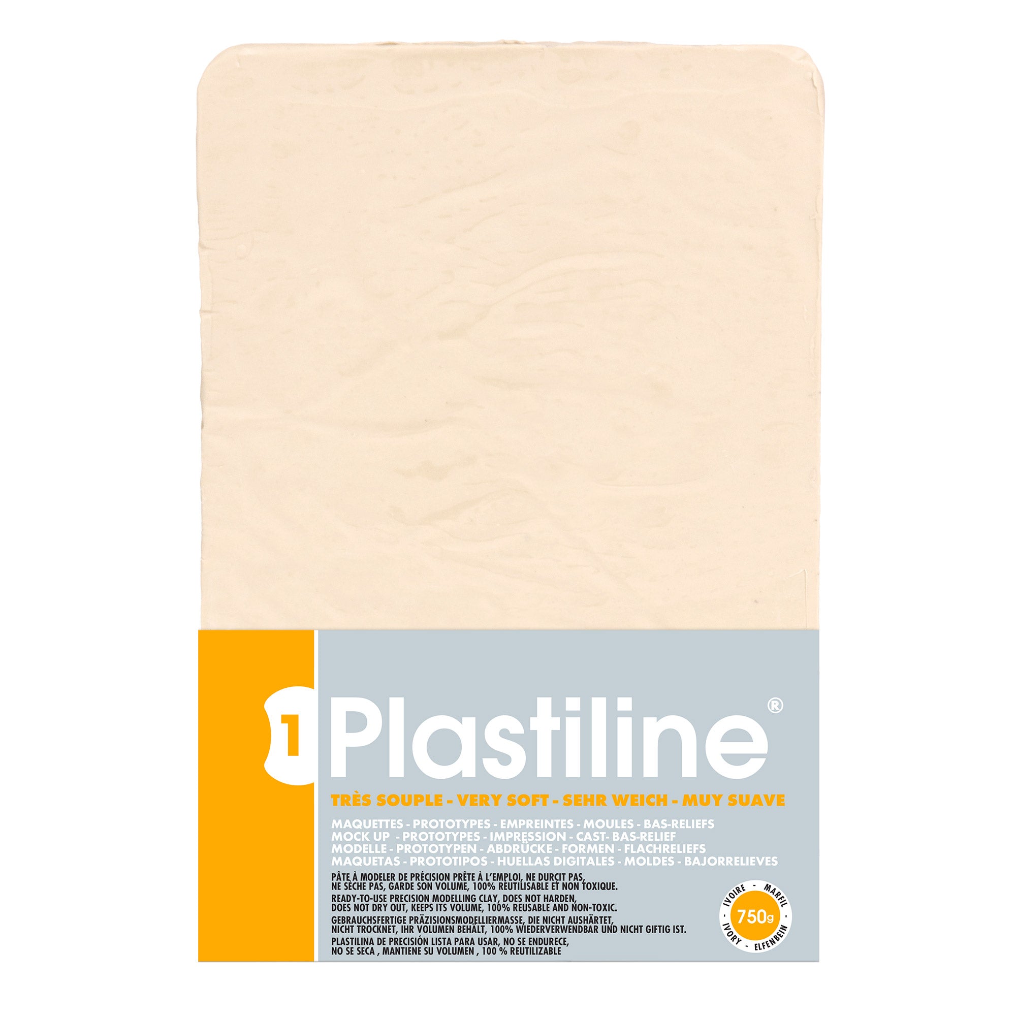 Premium 40 Hardness Plastiline Modeling Clay - Ivory Color for Sculpting, Pottery & Art Projects - Ideal for Artists, Students & DIY Crafters