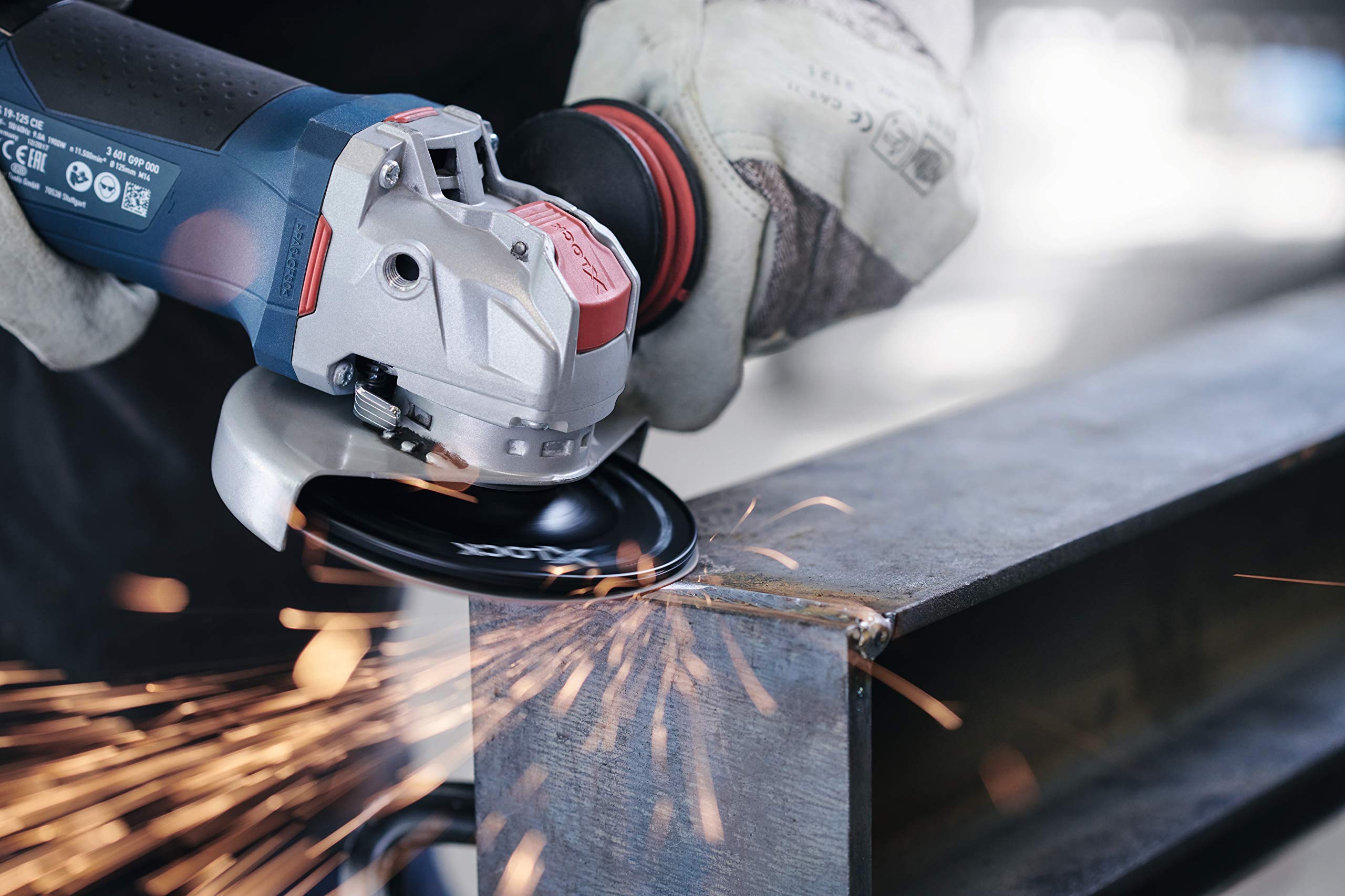 Bosch GWX13-50VSP-RT X-LOCK 5 Inch Variable Speed Angle Grinder with Paddle Switch (Renewed) - Perfect for Metal Cutting, Grinding, and Polishing in Construction and DIY Projects