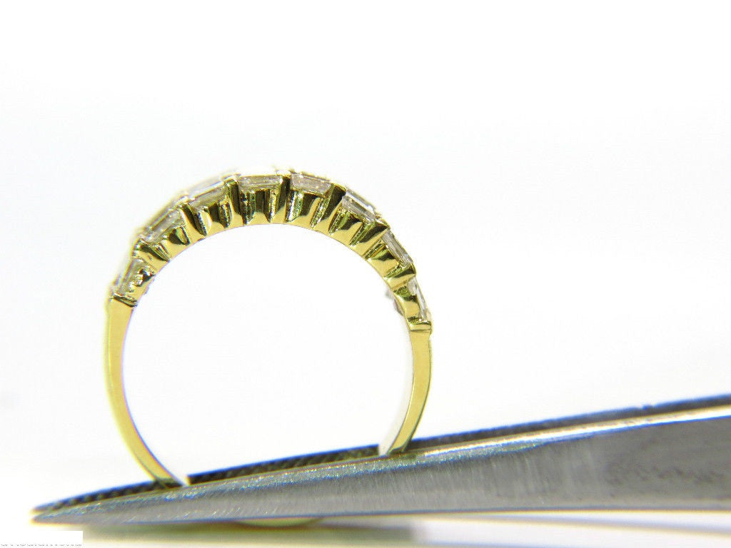 2.50CT Ascher Cut Square Diamond Band Ring - G/H Color VS Clarity 14K Yellow Gold Channel Setting - Perfect for Engagement, Wedding, Anniversary & Special Occasions