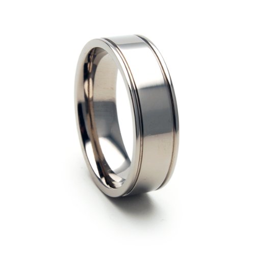 7mm Titanium Ring for Men - Comfort Fit Wedding Band, Durable & Hypoallergenic - Available in Multiple Sizes & Styles (Ideal for Everyday Wear, Wedding, Anniversary Gift)