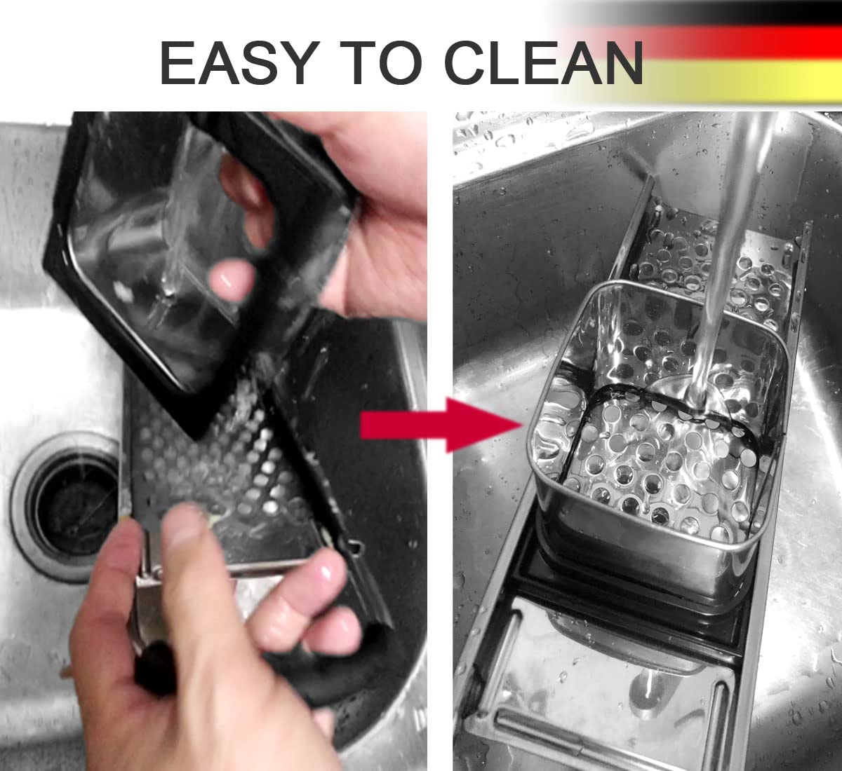 Premium Stainless Steel Spaetzle Maker - Traditional German Egg Noodle Press with Comfort Grip Handle | Homemade Pasta & Dumpling Kitchen Tool for Quick Meals & Family Cooking