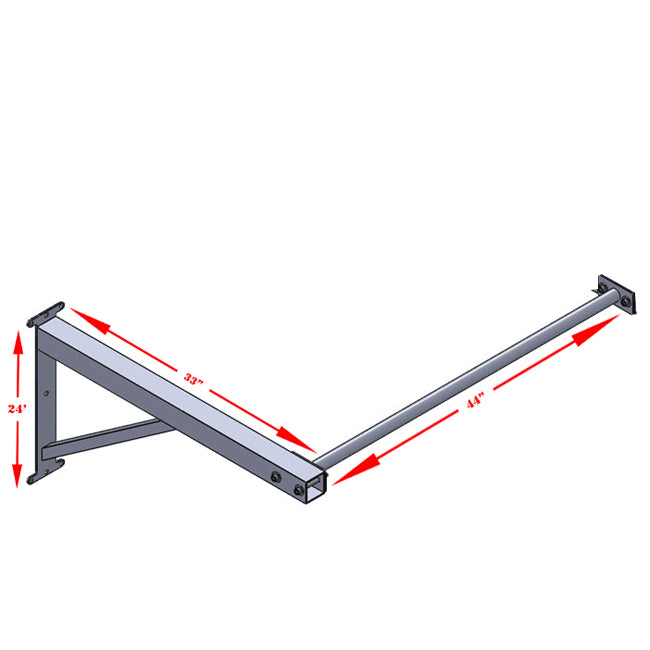 XM FITNESS Wall Mounted Pull Up Bar - Heavy Duty Chin Up Bar for Home Gym, Doorway & Outdoor Workouts - Perfect for Strength Training & Calisthenics