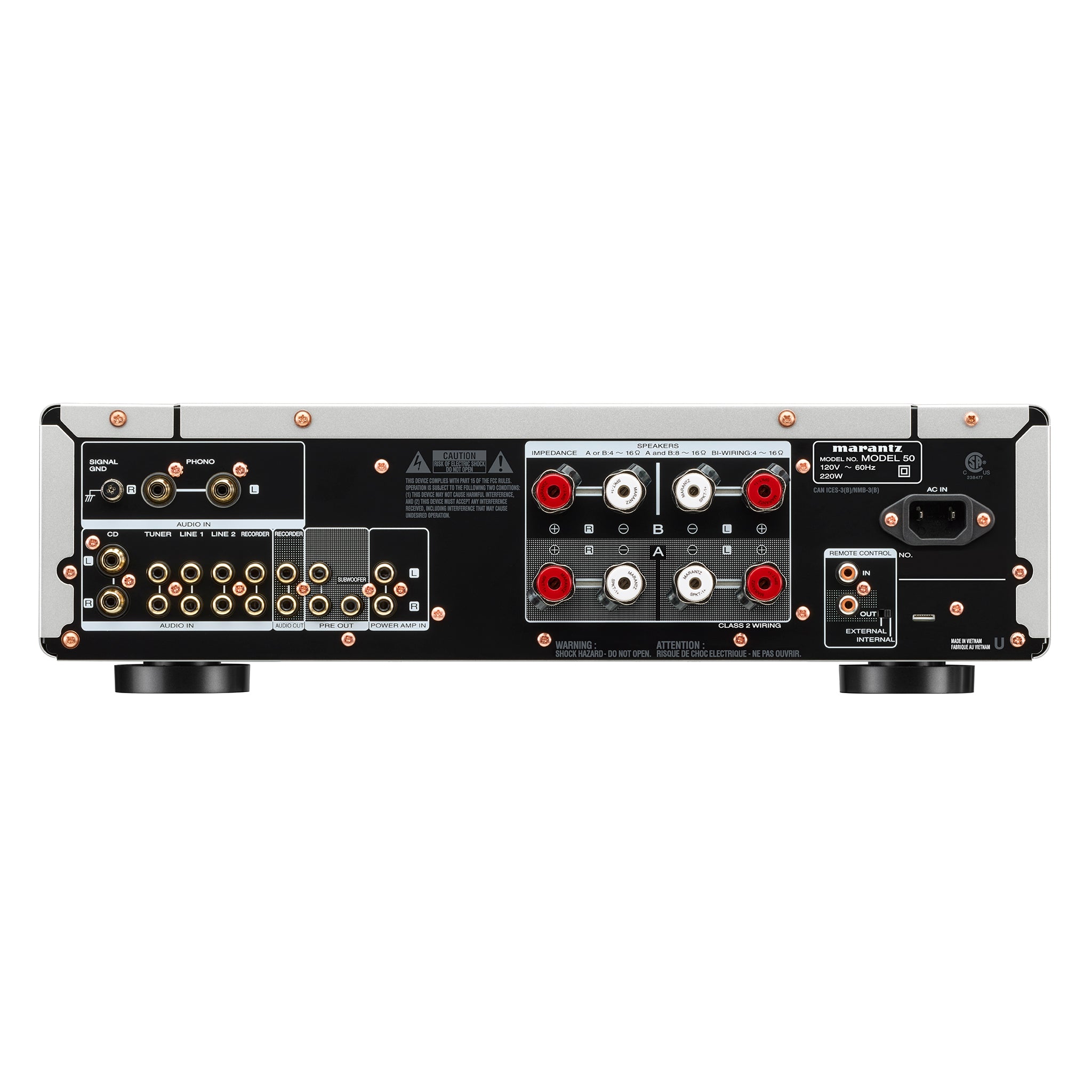 Marantz MODEL 50 Pure Analog Integrated Amplifier - Hi-Fi Stereo Receiver for Home Audio System | Perfect for Vinyl Records, Streaming Music & Home Theater Setup