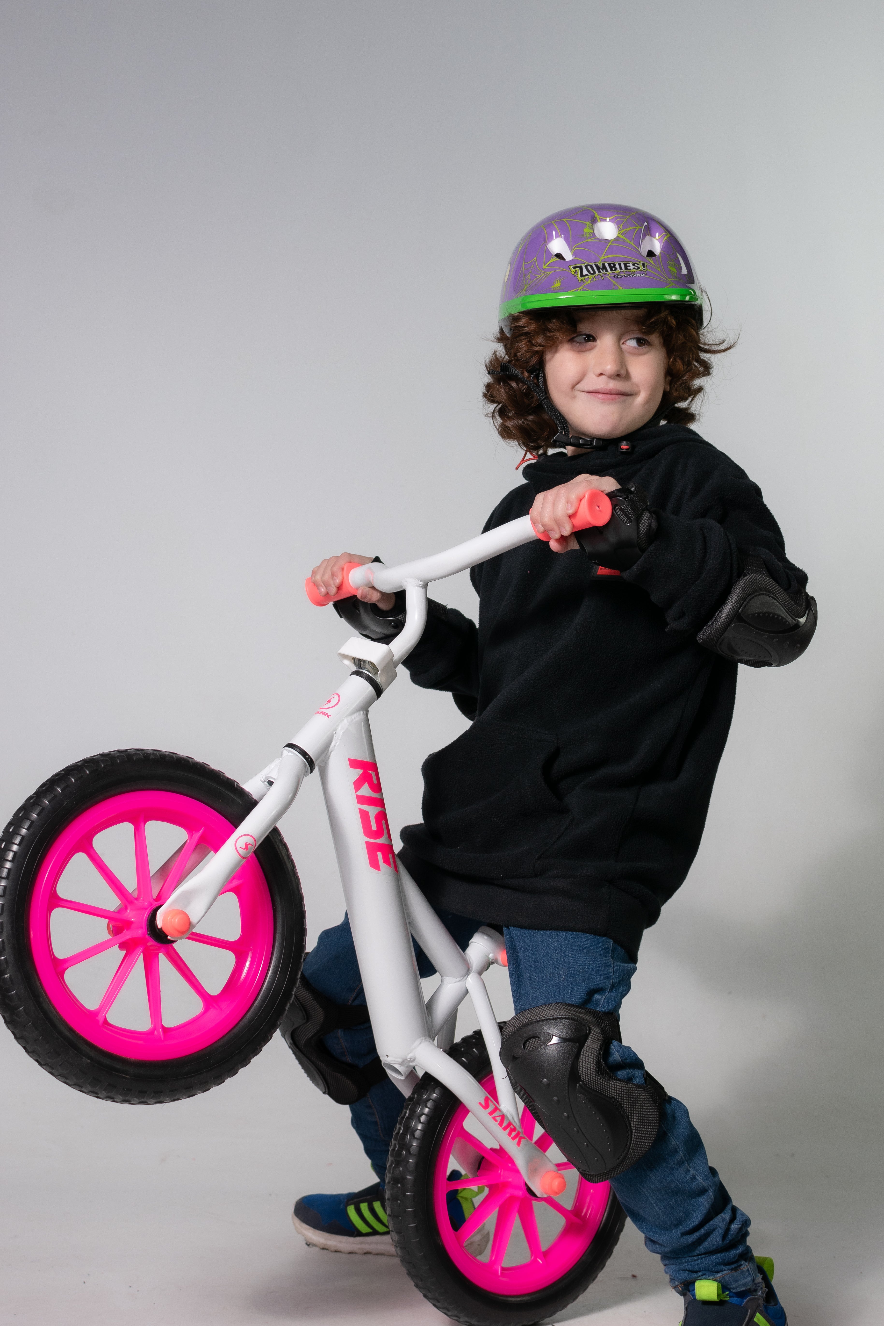 12 Inch Kids Bike with Training Wheels - Pink Rise Power Bicycle for Boys & Girls - Perfect for Backyard Rides, Neighborhood Cruising & Learning to Cycle
