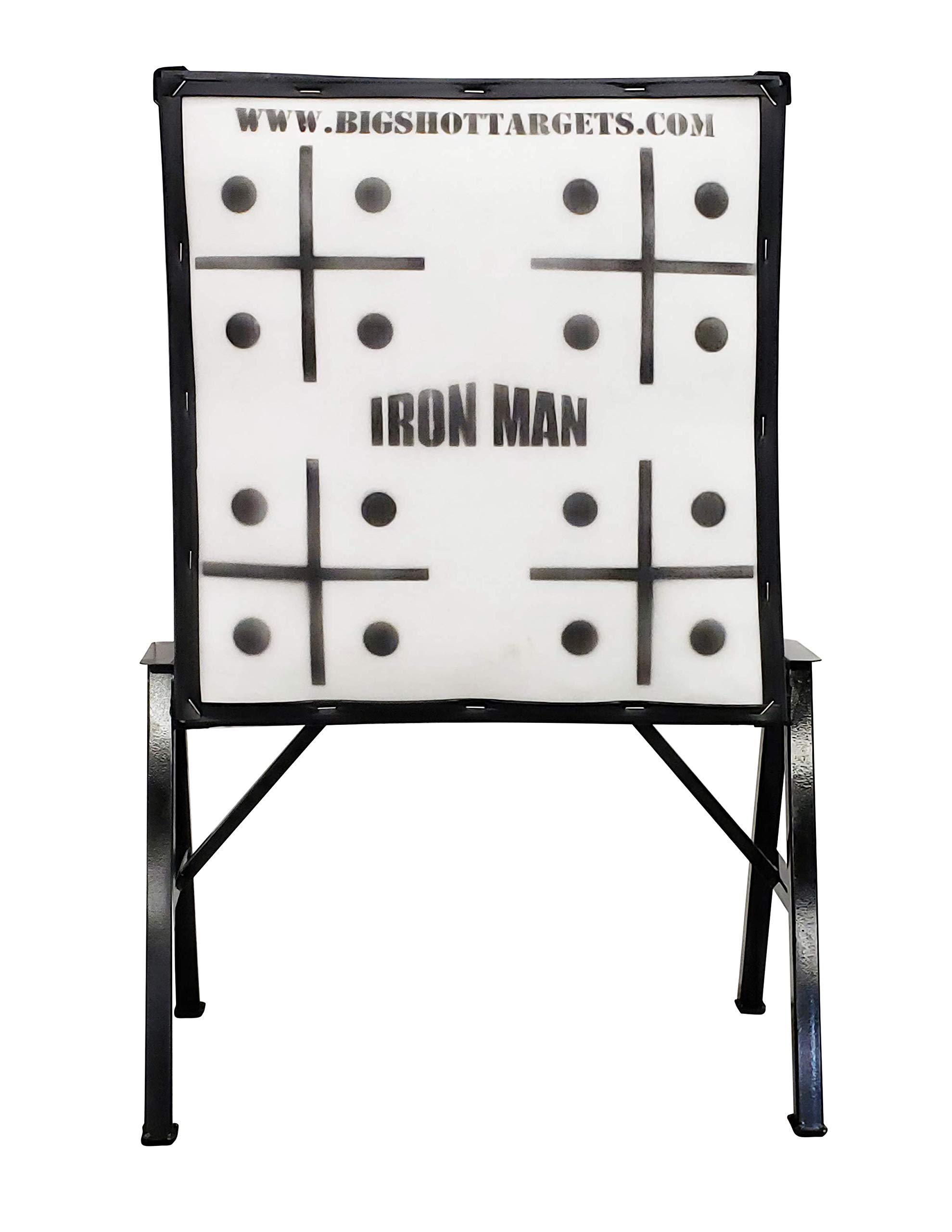Iron Man 30 Personal Range Target with Heavy Duty Steel Stand - Durable Outdoor Shooting Practice for Archery & Firearms Training | Perfect for Backyard, Hunting, and Tactical Drills