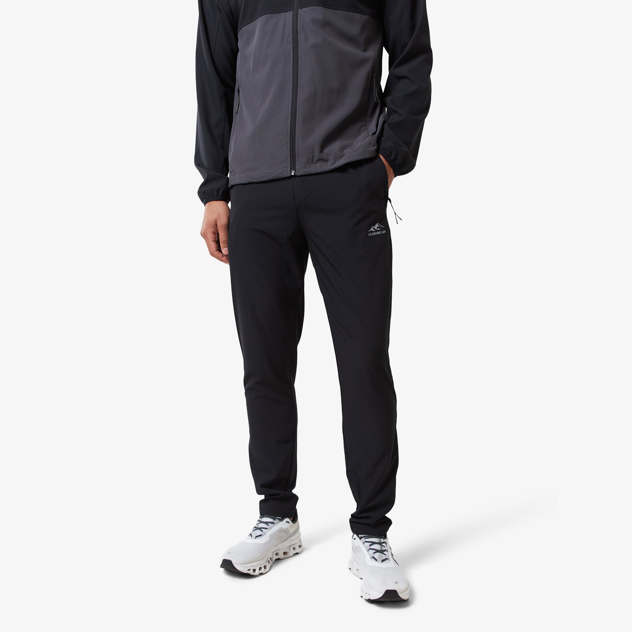 Stylish Colour Block Tech Tracksuit in Graphite - Comfortable Athletic Wear for Gym, Running & Casual Outfits
