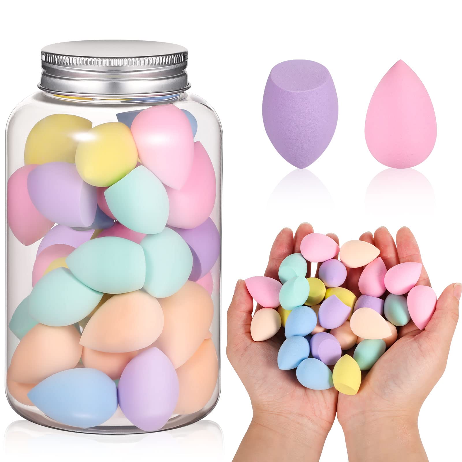 40pcs Mini Makeup Sponge Set - Multi-Colored Professional Beauty Blender Sponges, Super Soft Concealer & Foundation Sponges for Liquid, Powder Makeup Application | Perfect for Travel, Daily Makeup & Professional Use