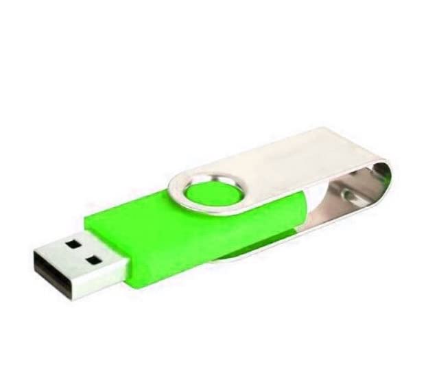 Vixelle 5 Pack 16GB High Speed USB 2.0 Flash Drives - 360° Rotating Metal USB Thumb Drives with Keychain Loop - Bulk USB Memory Sticks for PC, Mac, TV, Car Audio - Perfect for Data Storage, File Transfer, School & Office Use - Green