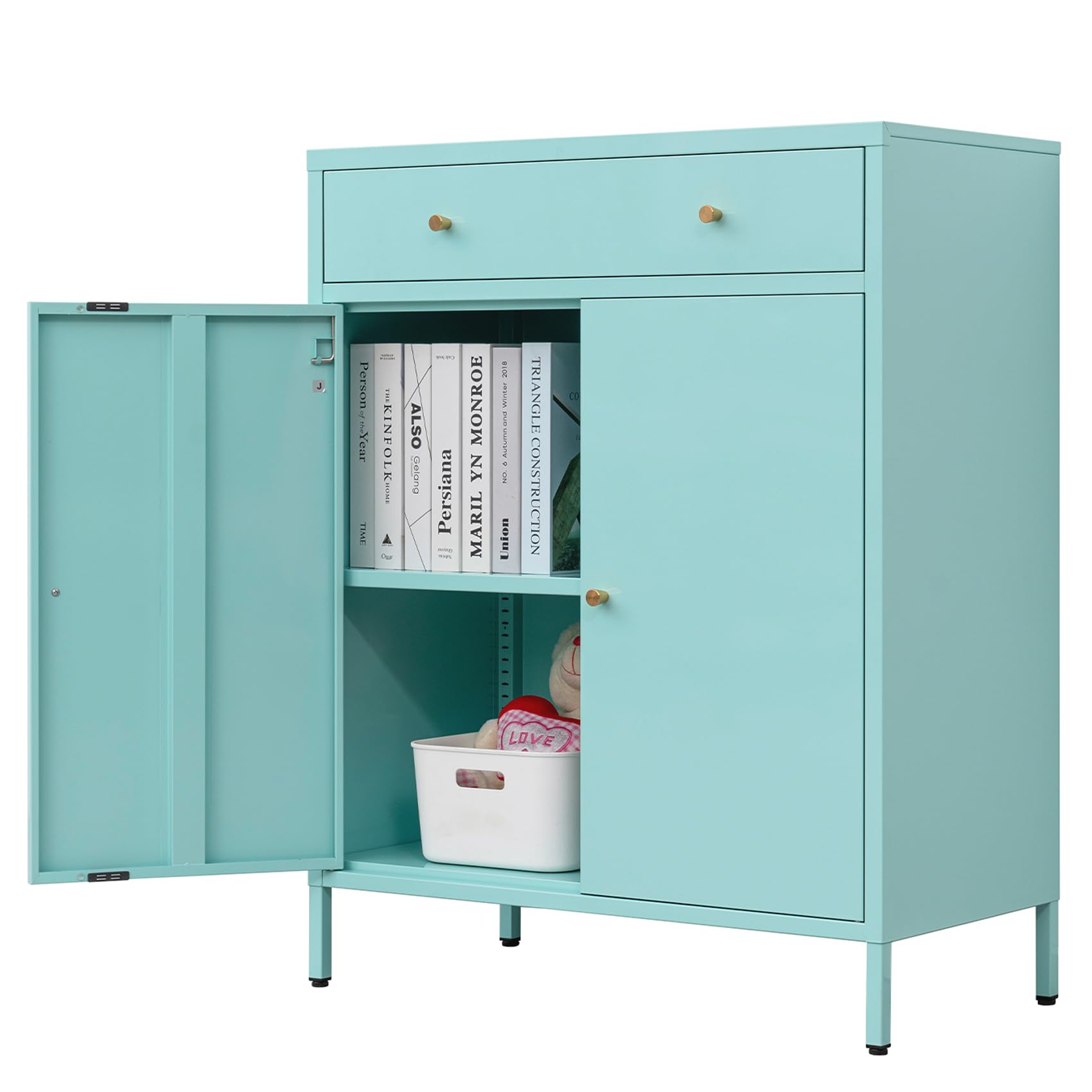 BESFUR Modern Sideboard Buffet Cabinet with Drawers - 39.3