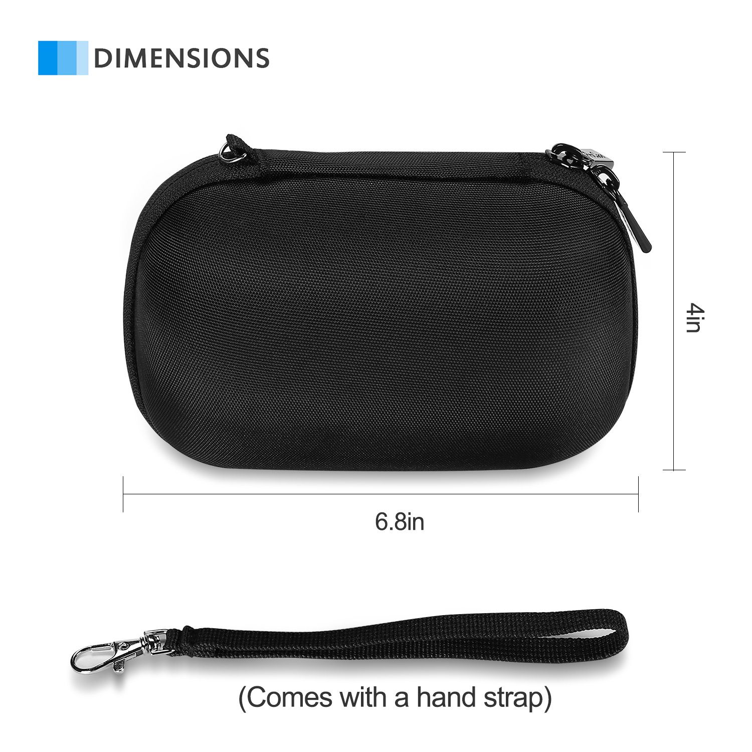 ProCase Hard Protective Case for Ultimate Ears WONDERBOOM/WONDERBOOM 2 Speaker - Durable Travel Carrying Bag with Charger & USB Cable Storage - Perfect for Outdoor Adventures, Beach Trips & Travel - Black