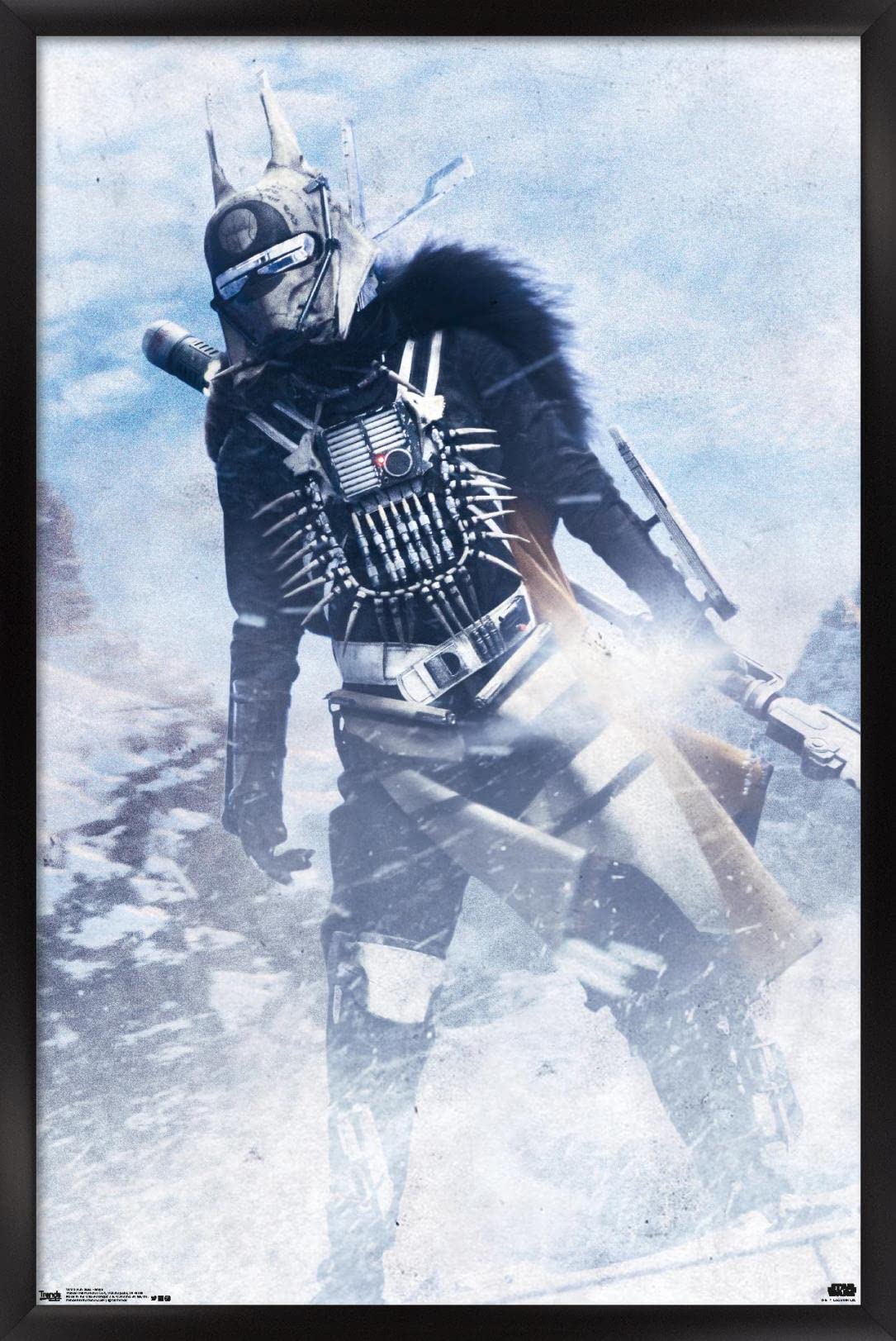 Star Wars Solo Enfys Nest Framed Movie Poster 22.4x14.7 Inches - Black Themed Wall Art for Bedroom, Living Room & Home Theater Decor