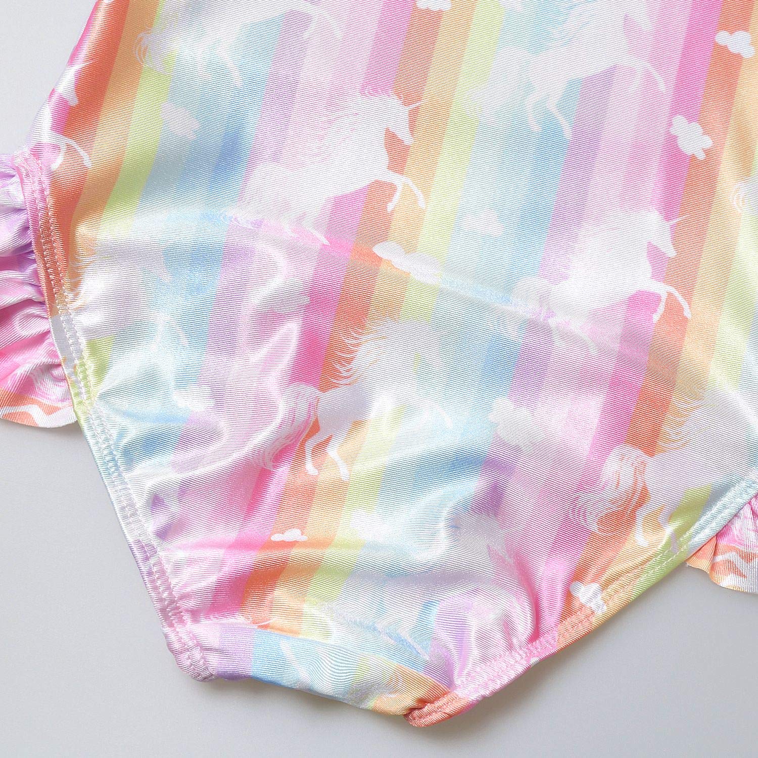 QPANCY Girls Unicorn One Piece Swimsuits - Toddler Kids Bathing Suit for Pool, Beach & Summer Water Play