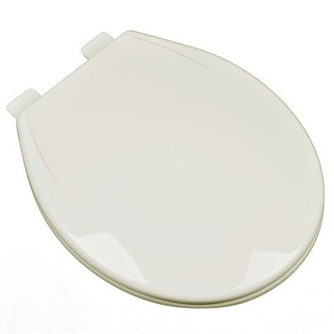 Slow Close Plastic Round Front Contemporary Toilet Seat - Linen & Biscuit Colors | Modern Bathroom Upgrade for Comfort & Style