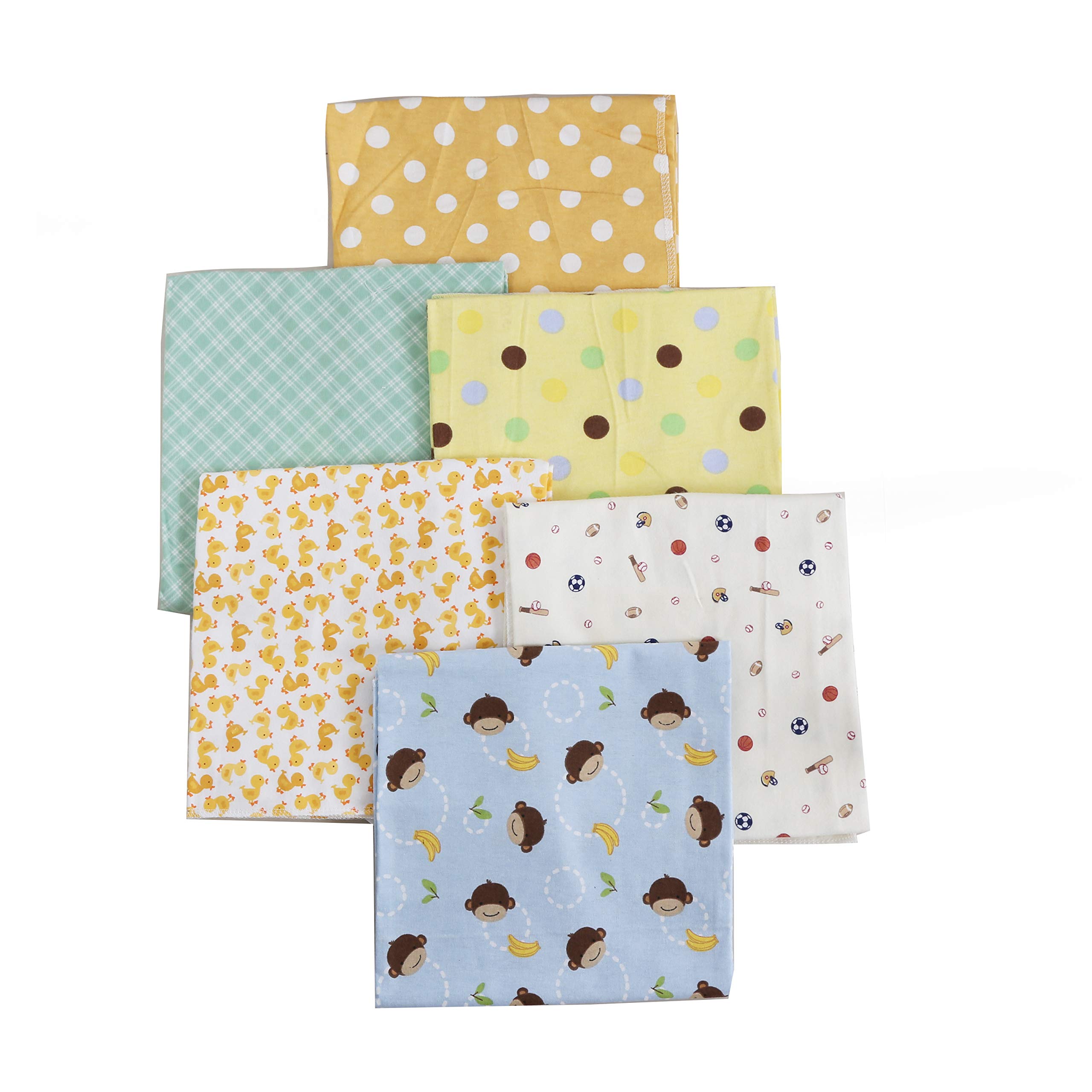 Danica Baby Cotton Flannel Receiving Blankets - 6 Pack Soft 30