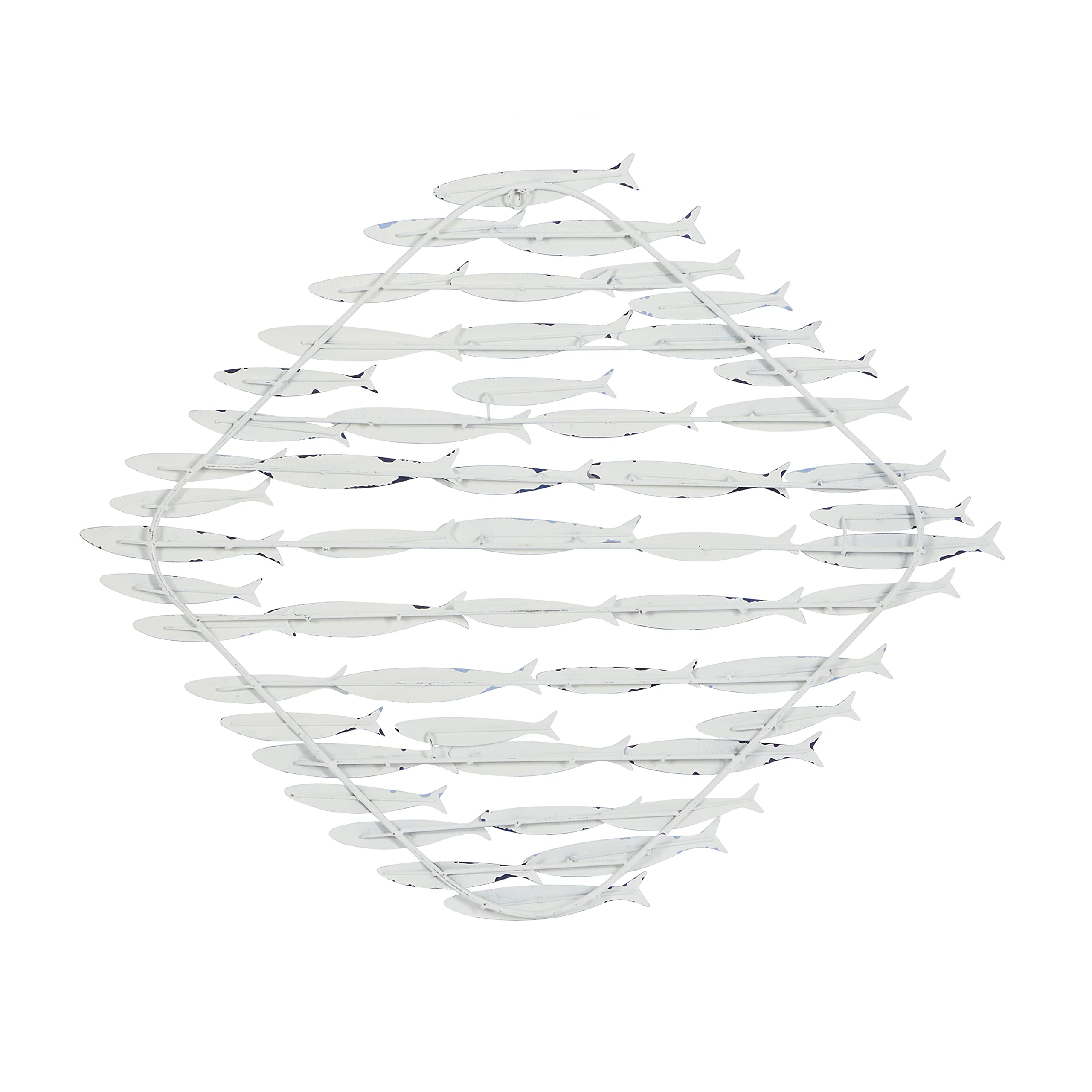 Deco 79 Blue Metal Fish Wall Art Sculpture - 27