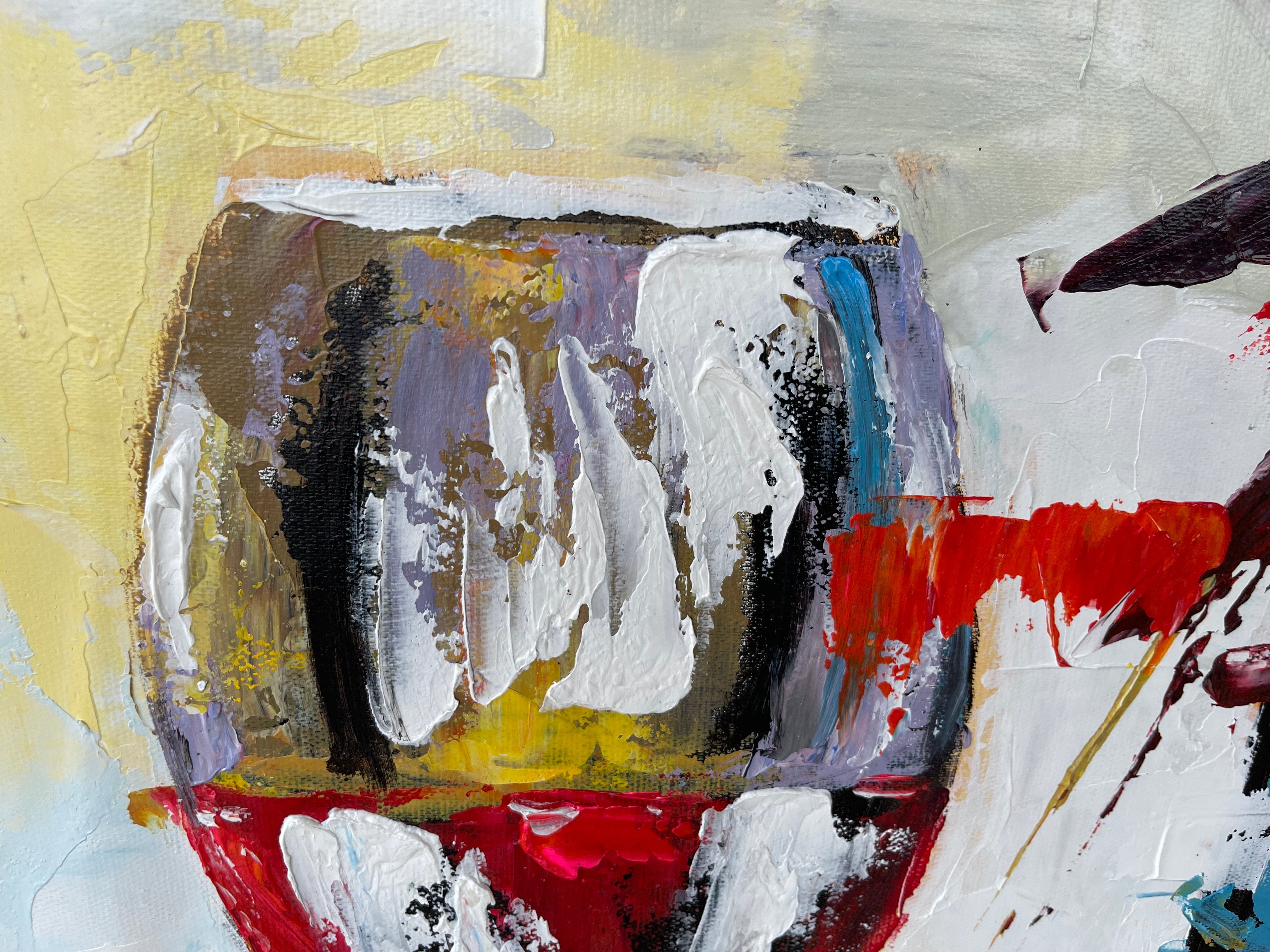 Dynamic Still Life Painting - Handmade Canvas Art for Home & Office Decor - Perfect for Living Room, Bedroom & Office Wall Decor