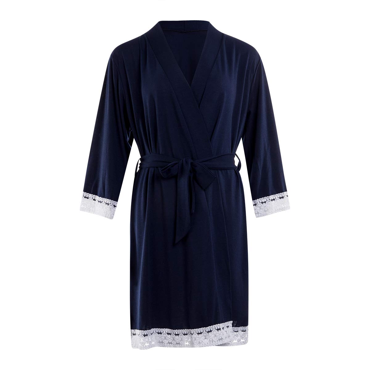 Floral Print Maternity Nursing Nightgown - Soft Lace Labor & Delivery Robe for Breastfeeding Mothers - Comfortable Hospital Gown for New Moms (Perfect for Postpartum Care & Nursing at Home)