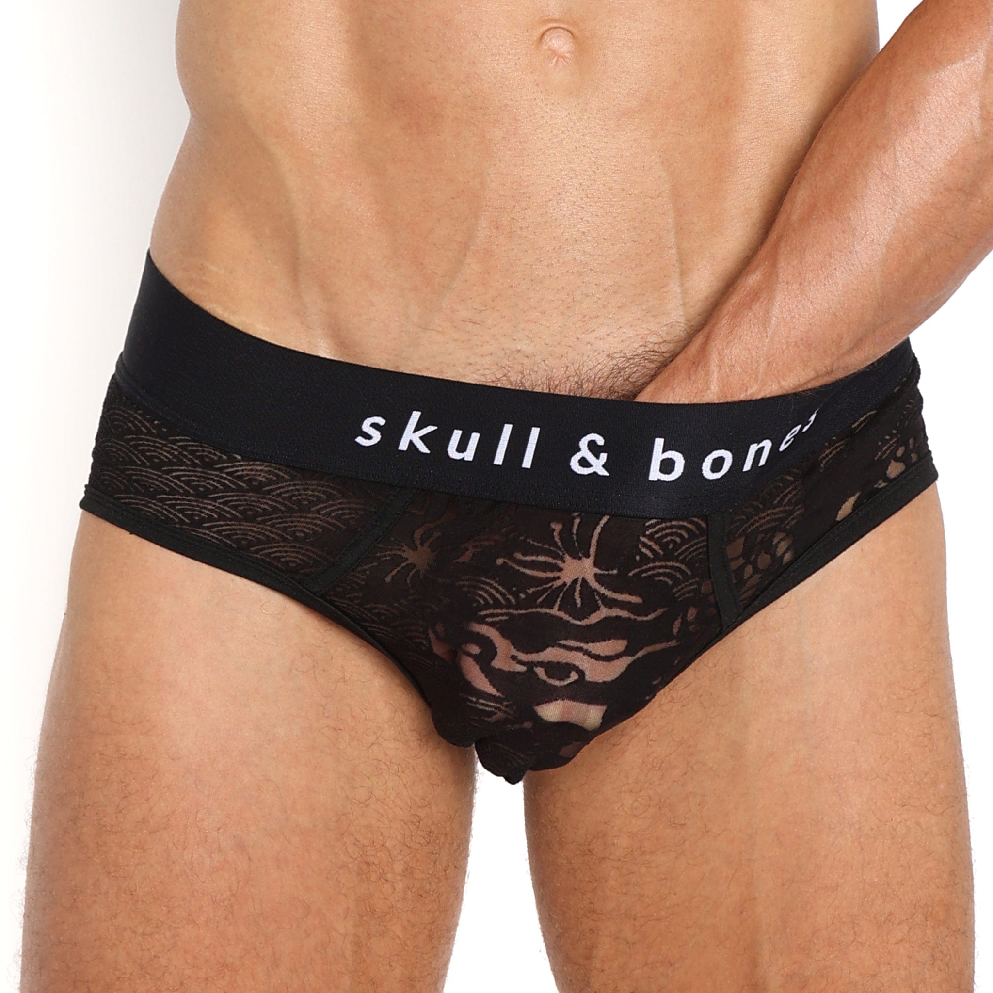 Dragon Burnout Black Brief - Comfortable Men's Underwear for Everyday Wear, Gym & Sports - Soft Breathable Fabric for All-Day Comfort