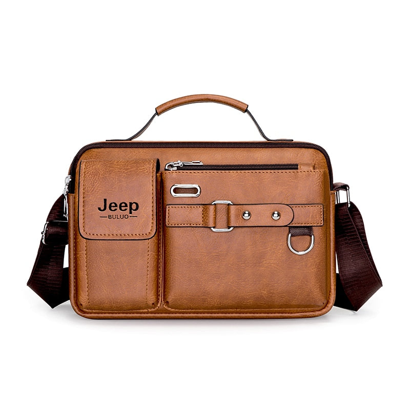 Men's PU Leather Shoulder Bag - Stylish Crossbody Messenger Bag for Work, Travel & Daily Use