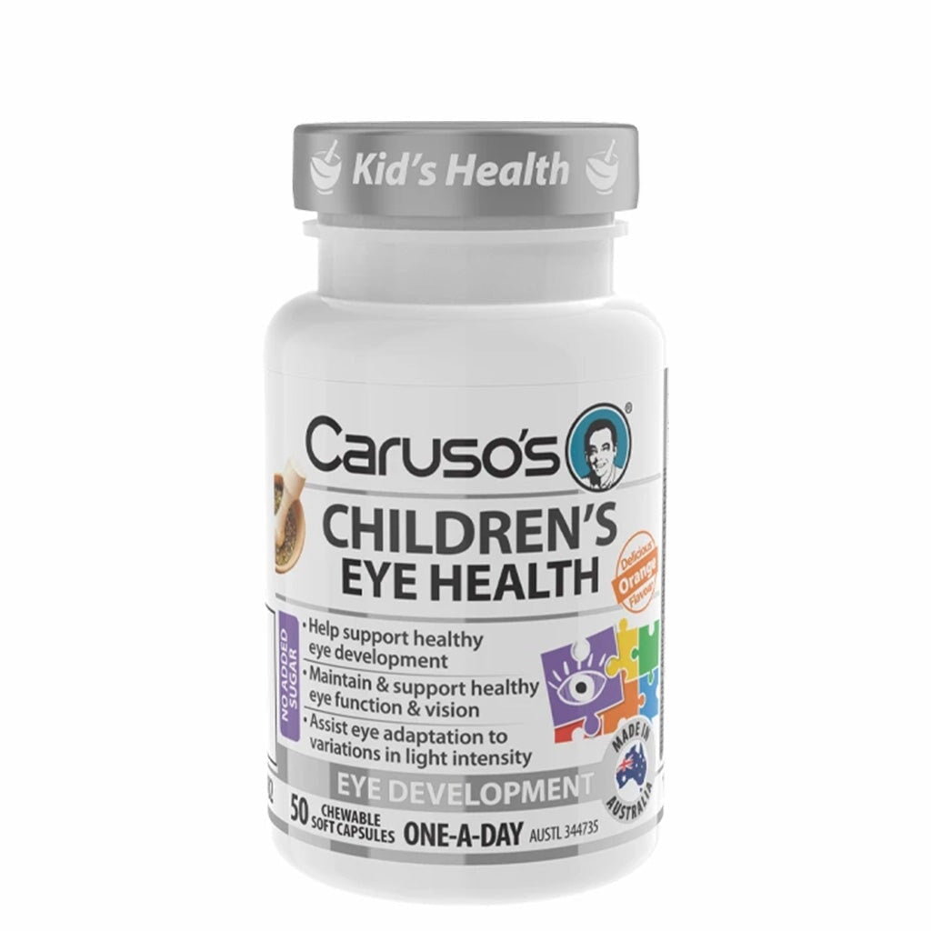 Caruso's Children's Eye Health Vitamins - Supports Vision & Immune System for Kids - Best for School, Reading & Screen Time