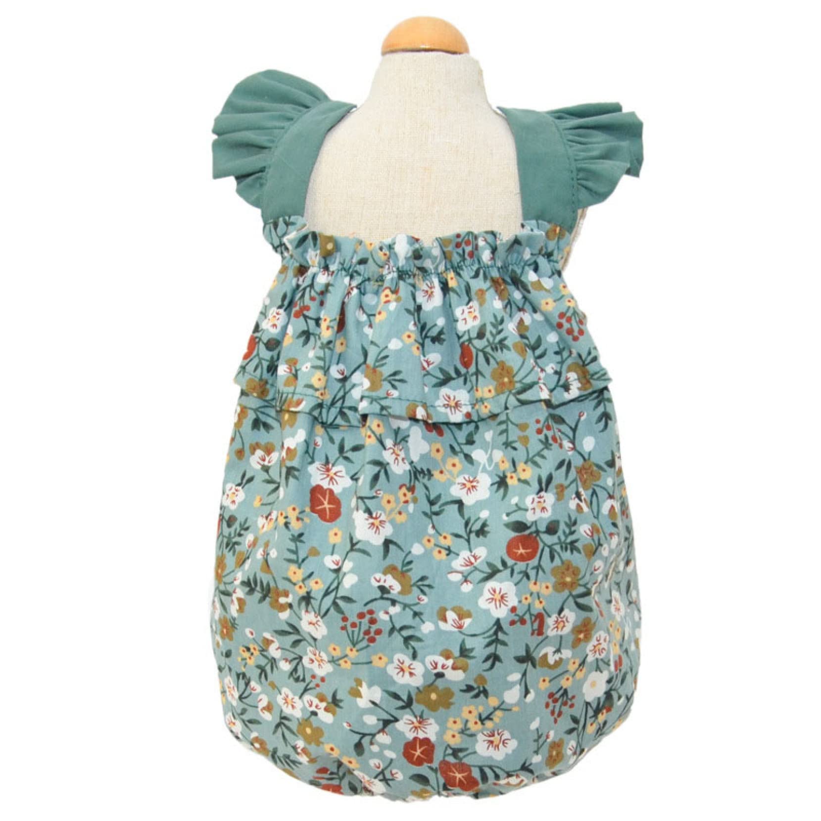 Stylish Pumpkin Floral Lace Dog & Cat Clothes - Elegant Pet Harness Outfits for Spring/Summer - Perfect for Pet Parties, Photo Shoots & Special Occasions