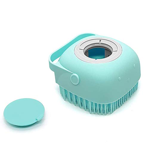 Silicone Body Bath Brush with Shampoo Dispenser - Soft Exfoliating Skin Massage Brush for Shower & Bath - Bathroom Accessories for Gentle Cleansing & Relaxation (Multicolor, 1 Pack) - Perfect for Spa Days & Sensitive Skin Care