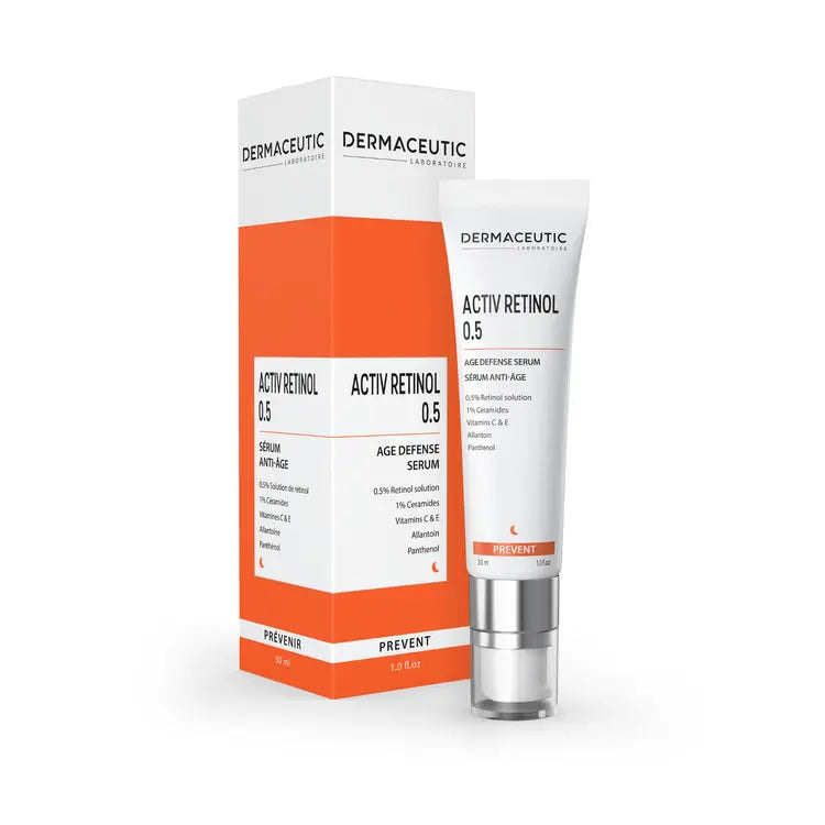 DERMACEUTIC Activ Retinol 0.5 - High Potency Anti-Aging Serum for Wrinkles & Fine Lines - 30ml - Night Repair Treatment for Youthful Skin