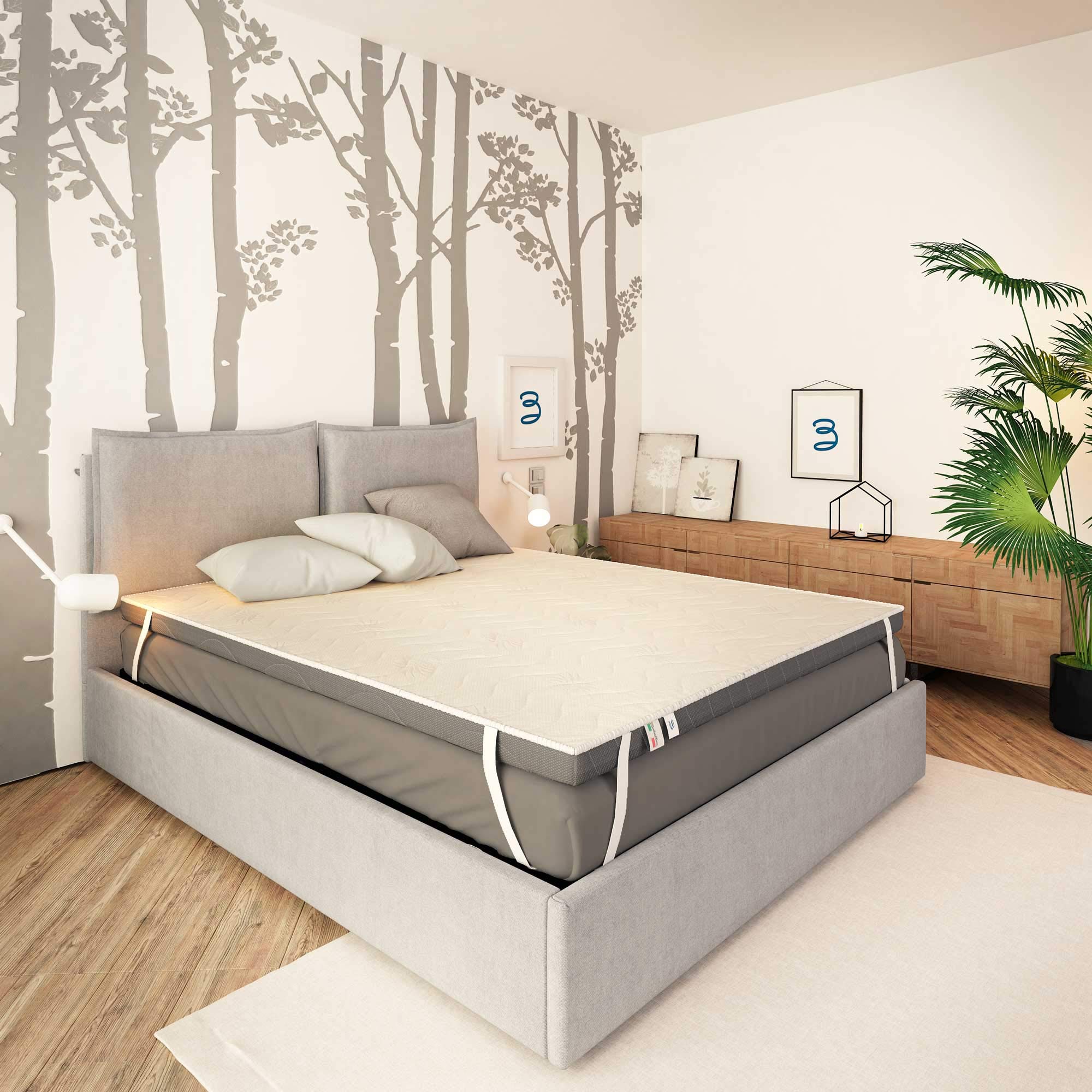 Baldiflex 8cm Thick 180x200cm Viscoelastic Memory Foam Mattress Topper - Hypoallergenic & Breathable Cover for Back Pain Relief - Perfect for Bedroom, Guest Room & Dormitory Comfort