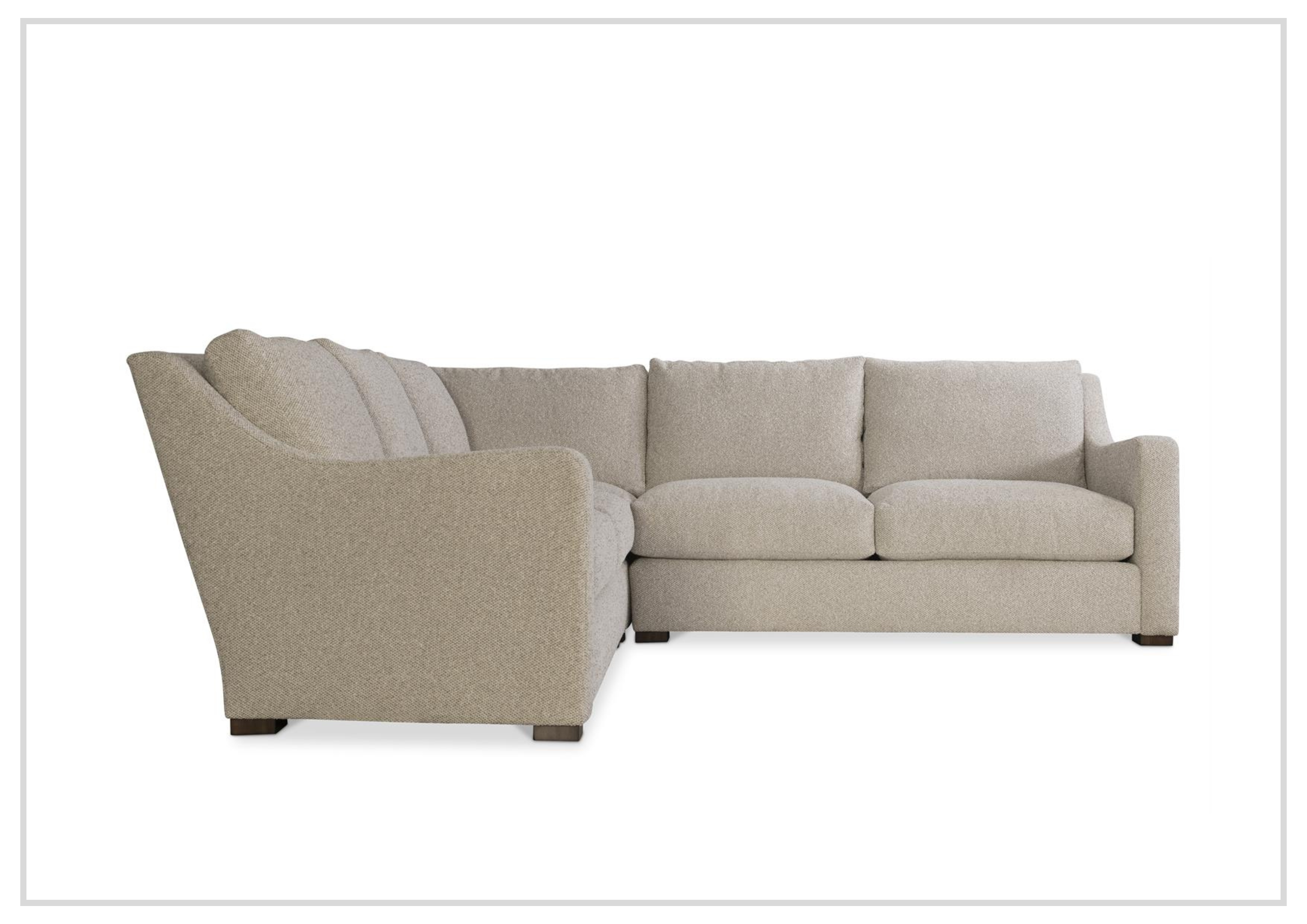 Bernhardt Ventura Beige Fabric Sectional Sofa - Modern Living Room Furniture for Comfortable Relaxation & Stylish Home Decor