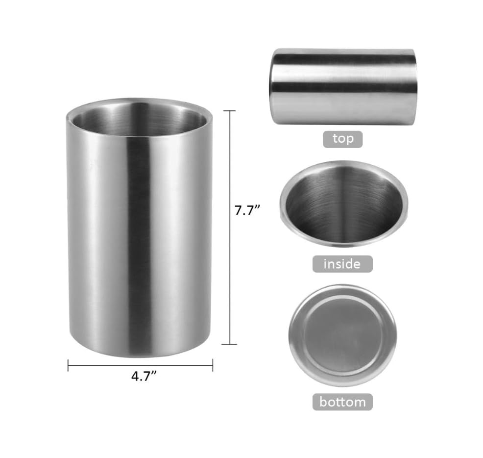 Personalized Stainless Steel Double Wall Wine & Champagne Chiller Cooler - Elegant Wedding, Housewarming & Anniversary Gift for Wine Lovers - Perfect for Parties, Romantic Dinners & Special Celebrations