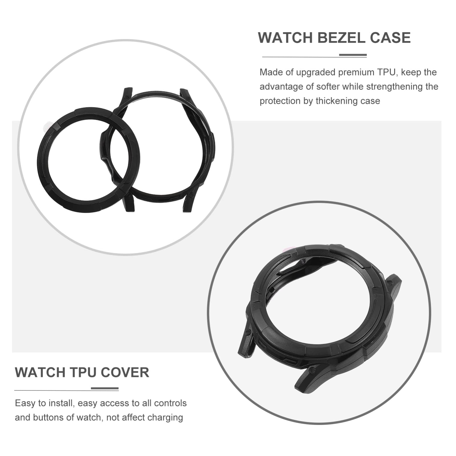 **Durable TPU Watch Bezel Case - Protective Bumper Cover & Frame for Smartwatches - Shockproof & Scratch-Resistant Design for Outdoor, Sports & Daily Use**