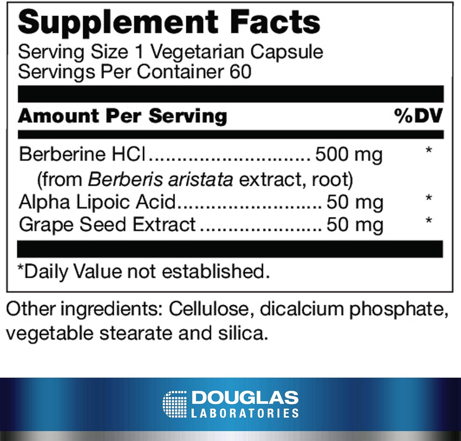 Douglas Labs Berberine Balance Supplement - Natural Blood Sugar Support & Heart Health - Supports Healthy Glucose Metabolism & Cardiovascular Function - Ideal for Daily Wellness & Diabetic Support