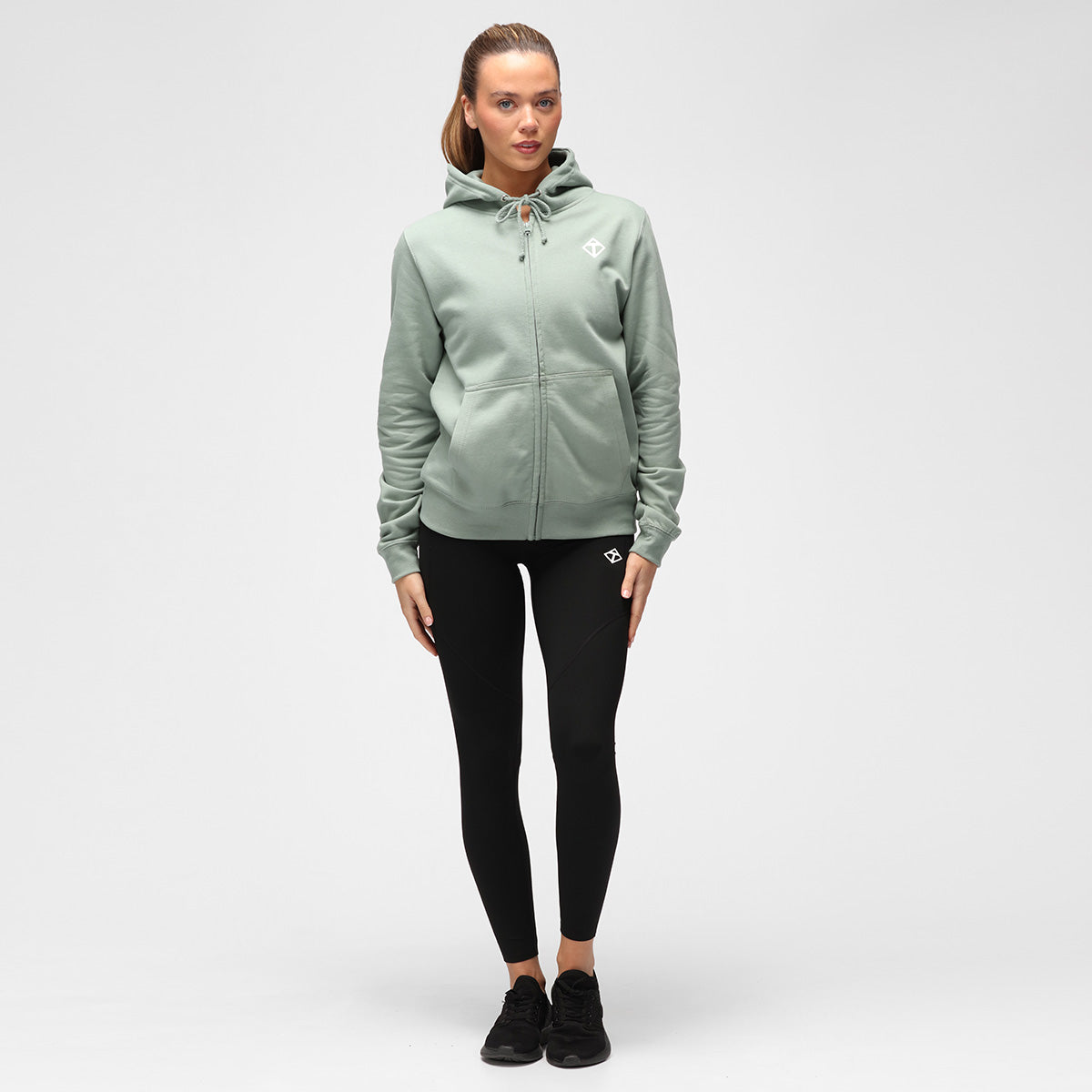 Dusky Green Diamond Women's Hoodie - Cozy & Stylish Pullover for Casual Wear, Outdoor Activities & Lounge