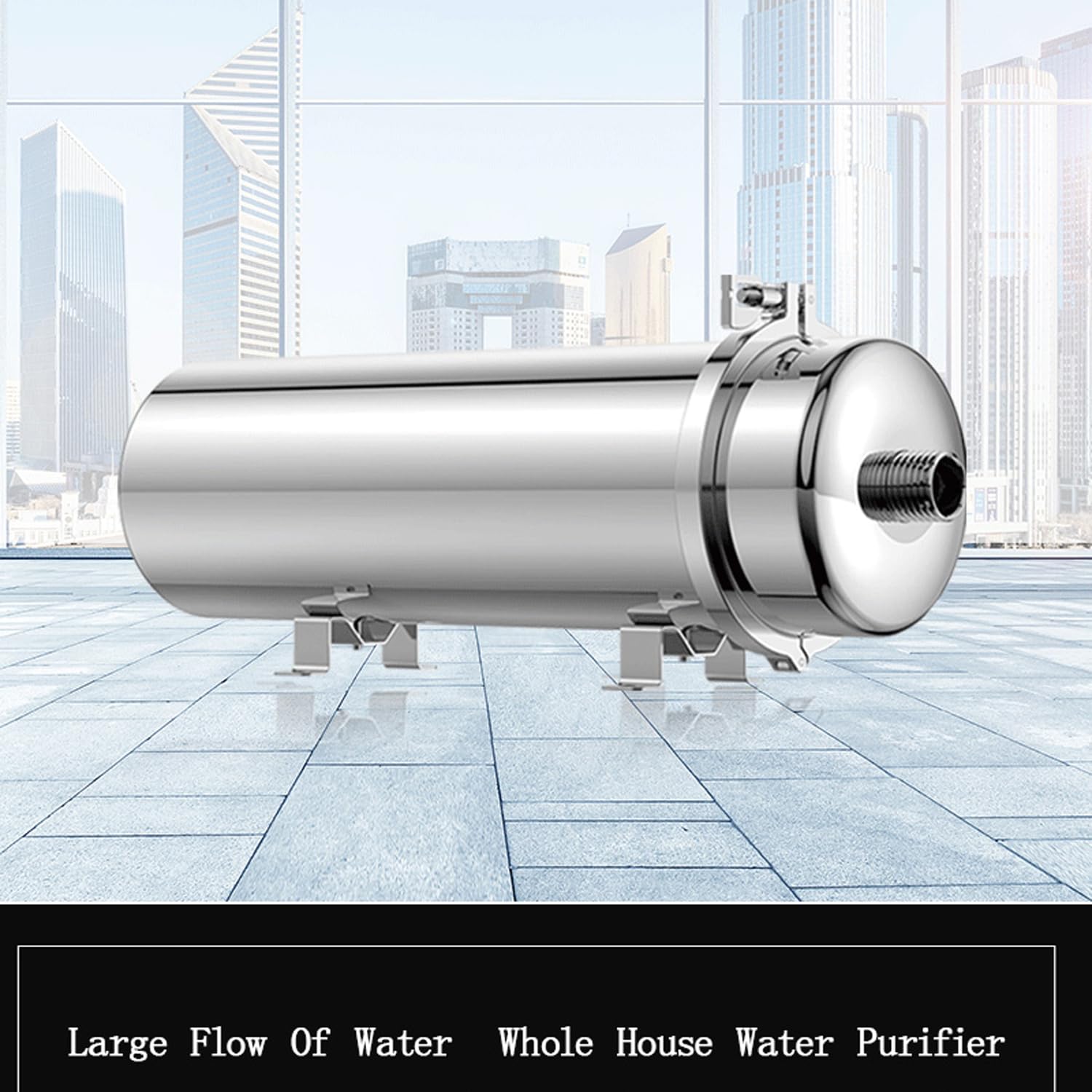 304 Stainless Steel Ultrafiltration Membrane Water Filter - 6000L/H Flow Rate, 0.01 Micron Filtration, PVDF Membrane, Washable & Durable - Perfect for Home Water Purification, Industrial Filtration, and Aquarium Systems