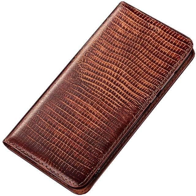 Premium Genuine Leather Magnetic Case for Samsung Galaxy S22 Ultra with Kickstand - Perfect for Work, Travel, and Everyday Protection