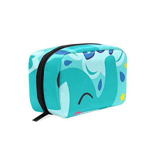 Portable Makeup Bag for Women - Travel Cosmetic Storage (Baby Elephant Design) - Perfect for Skincare & Travel