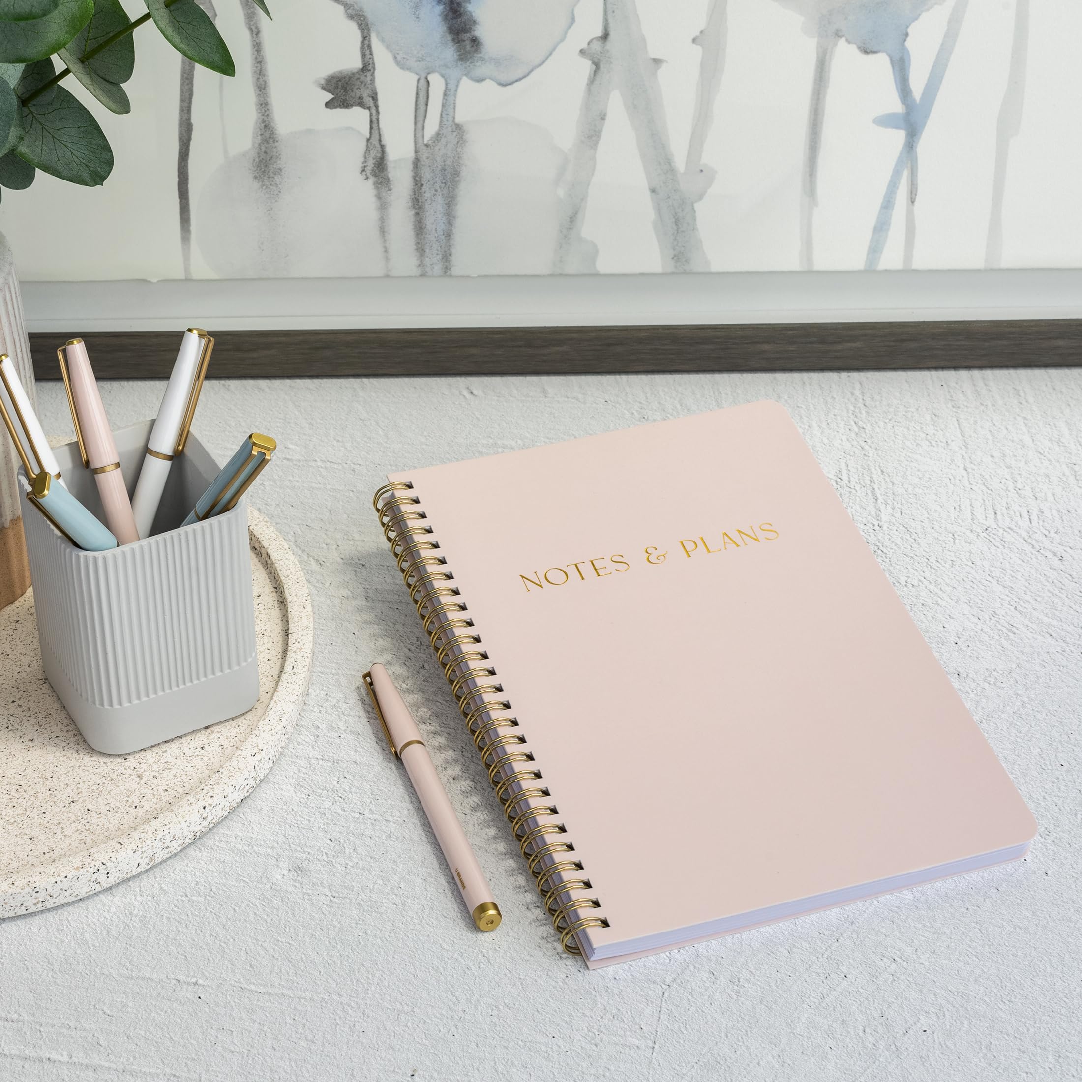 Aesthetic Spiral Planner Notebook - Hourly Schedule & To-Do List for Women | School & Office Organization