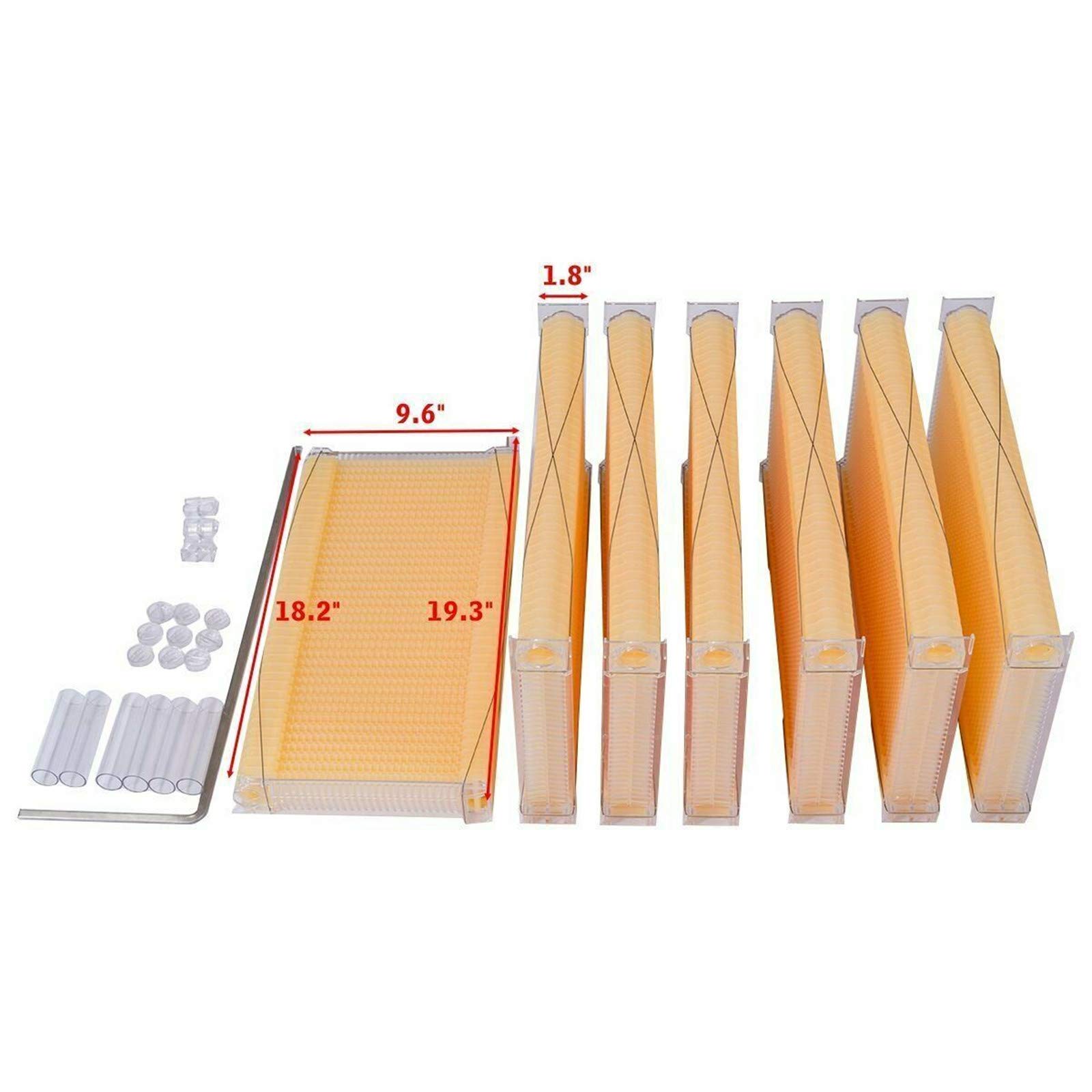 Automatic Wooden Beehive Starter Kit - 7pcs with Auto Honey Frames for Beekeeping | Perfect for Beginners & Backyard Hive Setup | Durable & Easy-to-Use Bee House for Honey Production