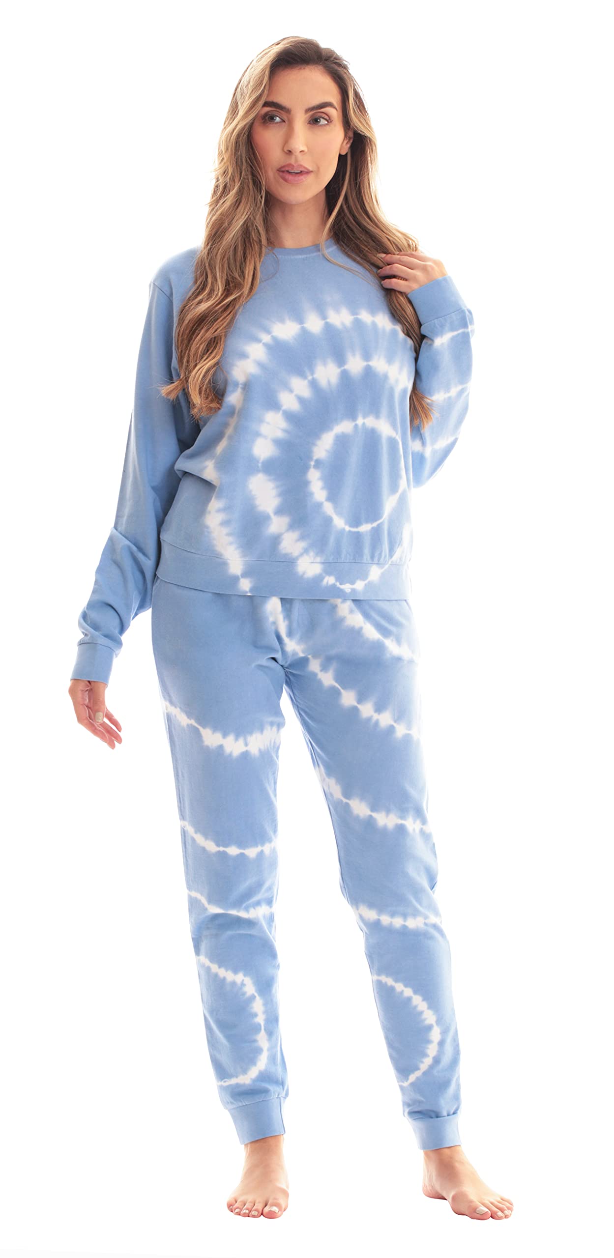 #followme Women's Ultra-Soft Velour Jogger Pajama Set - Cozy Lounge Pants & Top for Sleep, Relaxing at Home, and Comfortable Travel Outfits