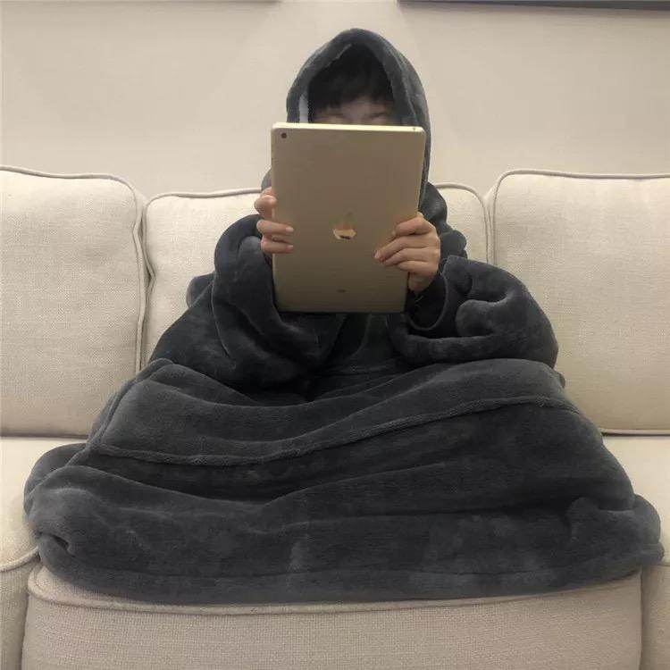 Oversized Blanket Hoodie - Cozy Fleece Wearable Blanket for Women & Men | Perfect for Lounging, Netflix, Camping & Cold Weather