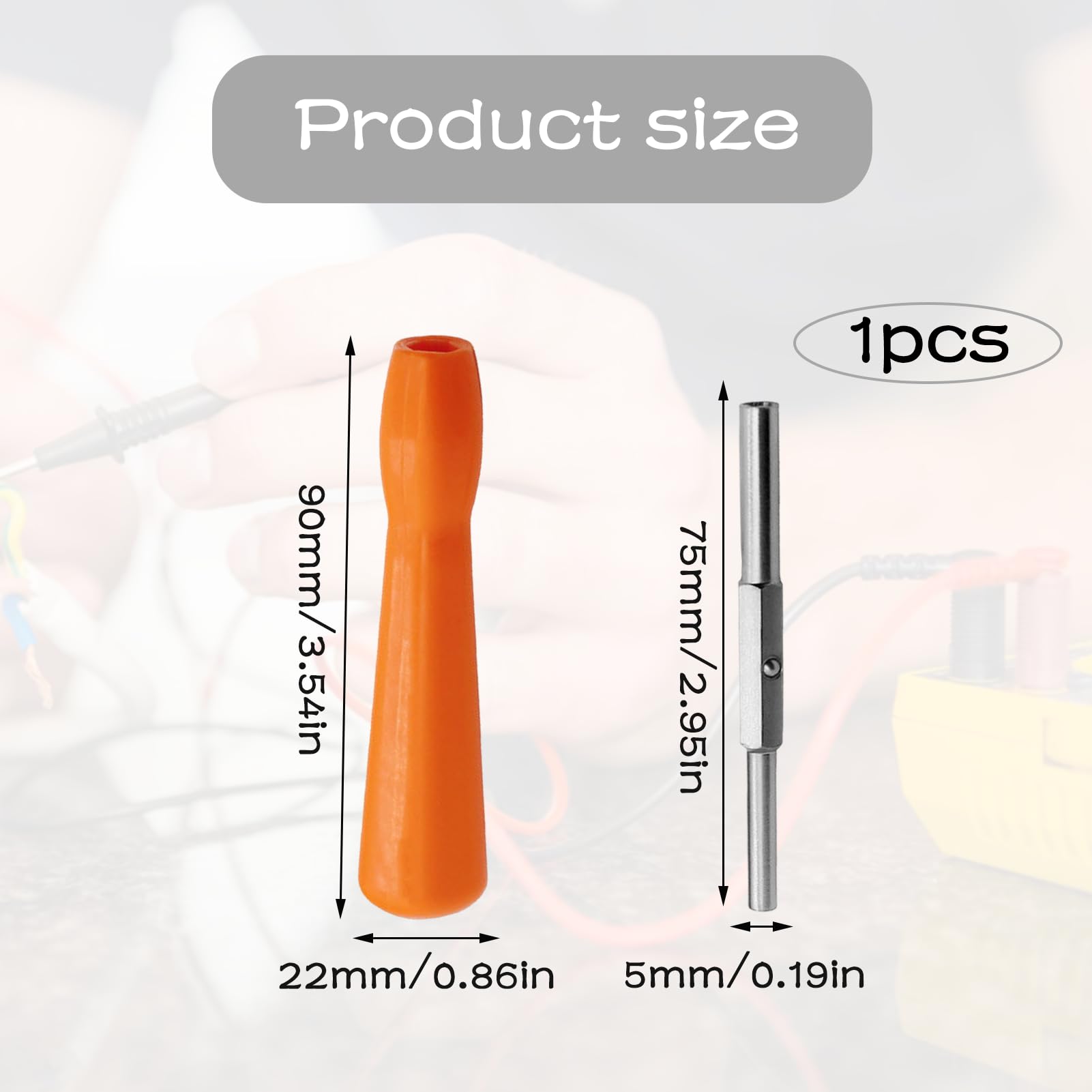 4.5mm & 3.8mm Double-End Gamebit Screwdriver Set - S2 Alloy Steel for Nintendo Consoles (NES, SNES, N64, GameBoy, GameCube) - Orange Handle - Perfect for Game Console Repairs & Modifications
