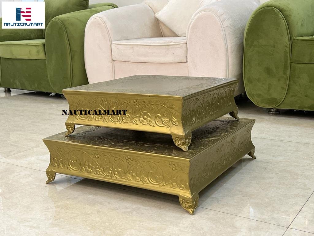 Elegant 22-Inch Brass Finish Wedding Cake Stand – Perfect for Bridal Showers, Anniversary Celebrations & Tiered Dessert Displays